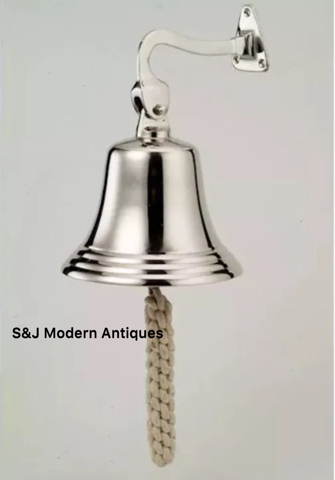 Antique Brass Wall Bell Nickel Vintage Ship School Pub Last Order Dinner Door 5"