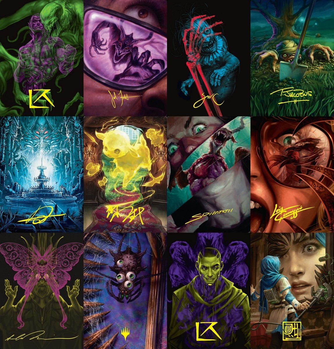 MTG Duskmourn Art Series GOLD-STAMPED SIGNATURE Cards | eBay