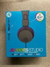JLab JBuddies Studio Over-Ear Folding Kids Wired Headphones Gray New