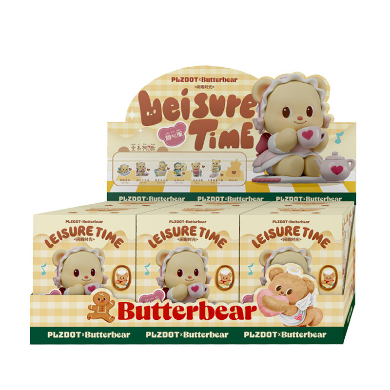 Plzdot x Butterbear Leisure time Series Blind Box Figrues Toy New