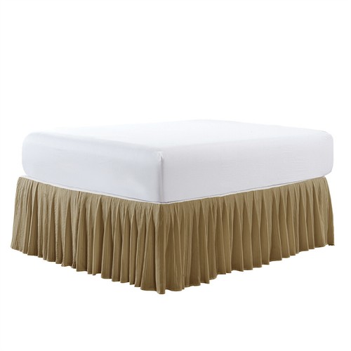 HST Super Soft Solid Brushed Microfiber 18" Pleated Bed Skirt/ Dust Ruffle - Picture 117 of 192