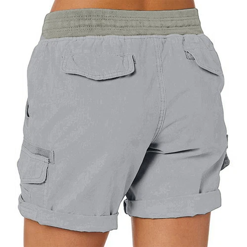 Women Shorts Casual Cargo Short Ladies Home Plus Size Summer Pants Elastic Loose - Picture 46 of 48