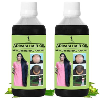 Adivasi Neelgiri Hair Growth Ayurvedic Oil by Adivasi - 250ML*2pes