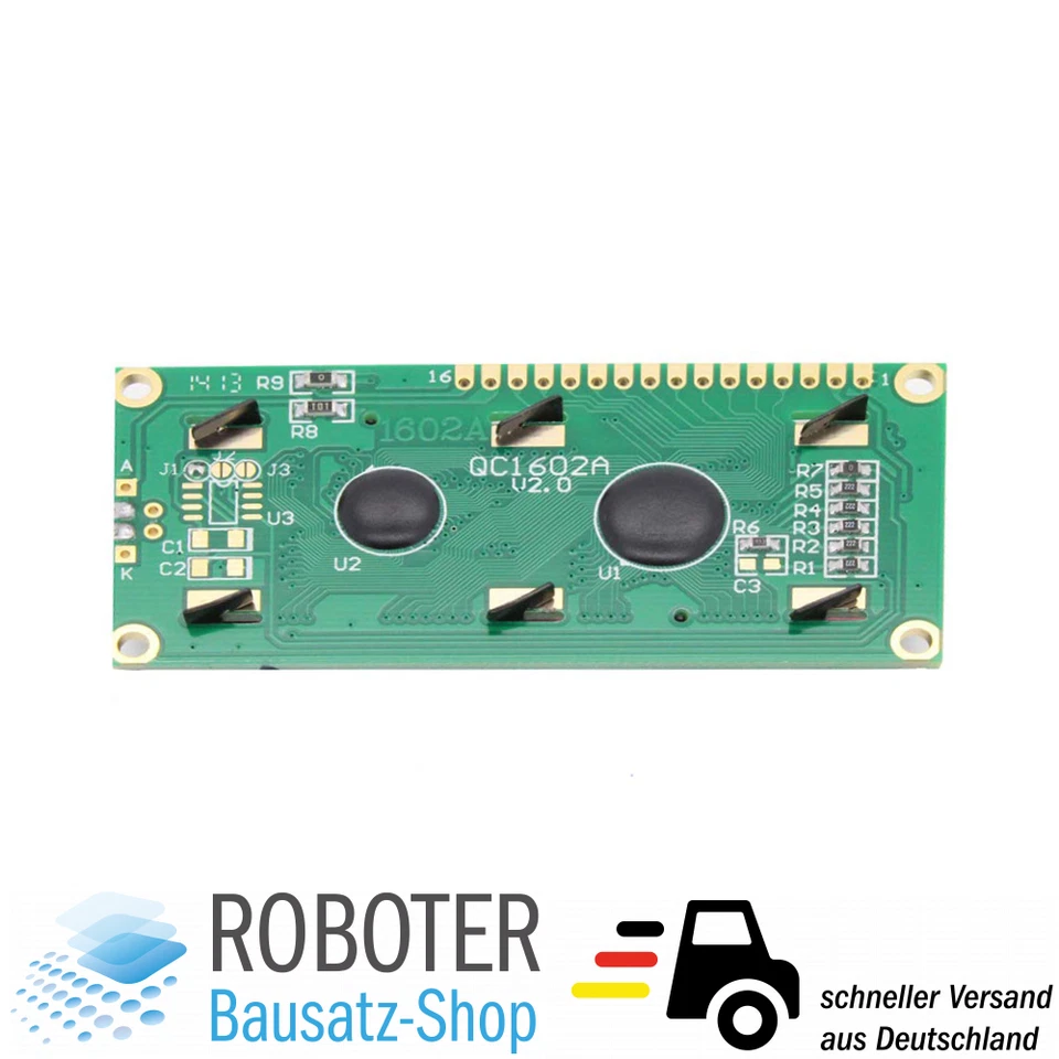 LCD Display 16x2 Zeichen Modul 1602, blaues Backlight für Arduino, AVR - Bild 3 von 3