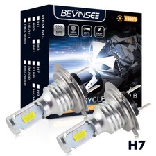 2x H7 LED Headlight Bulbs High Low Beam For Kawasaki KLE 650 Versys Z750 Z750S