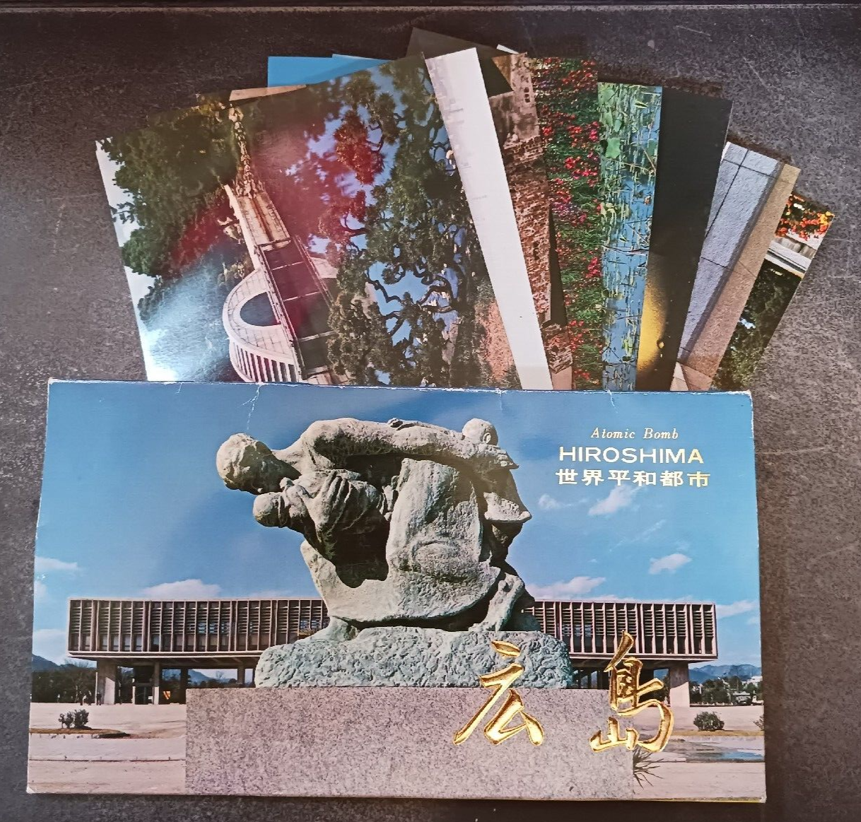 postcard folder Hiroshima Atomic Bomb Takahashi 8 cards in folder ...