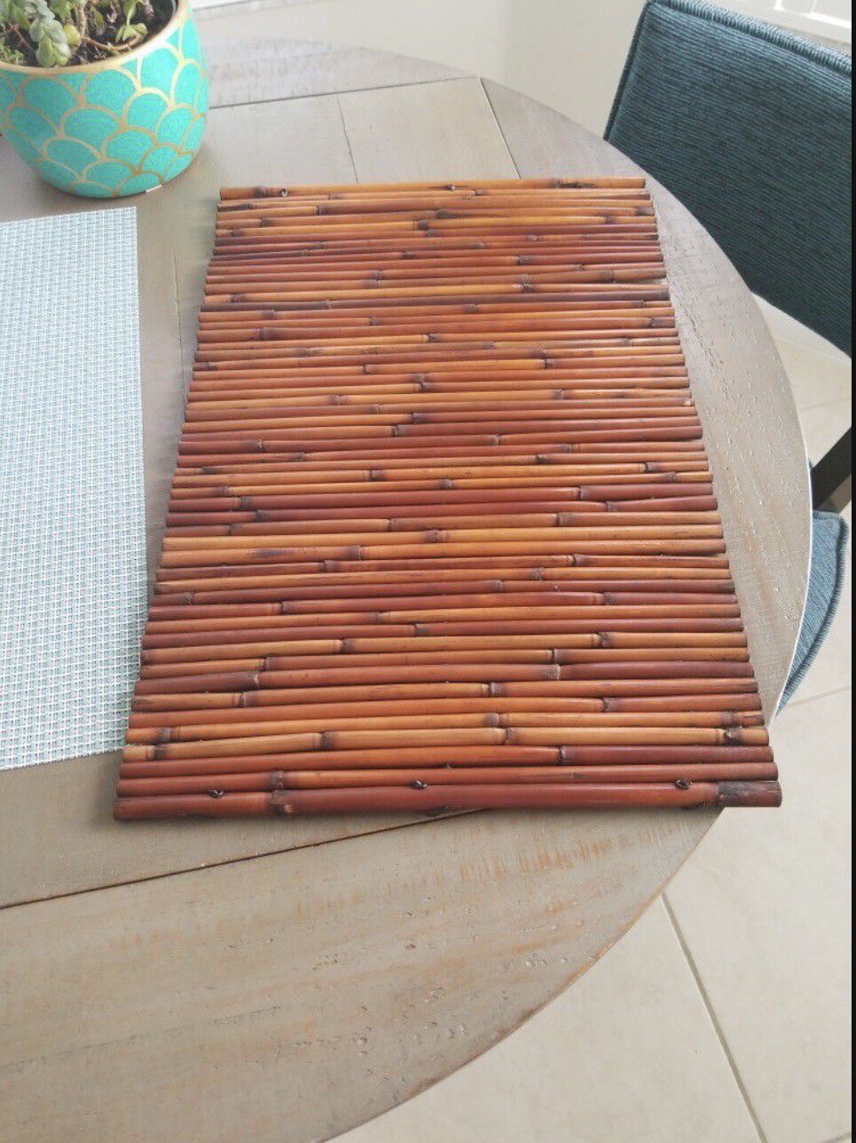 Pier One Imports Bamboo Rattan Reed Tiki Placemats Lightly Used (Set Of
