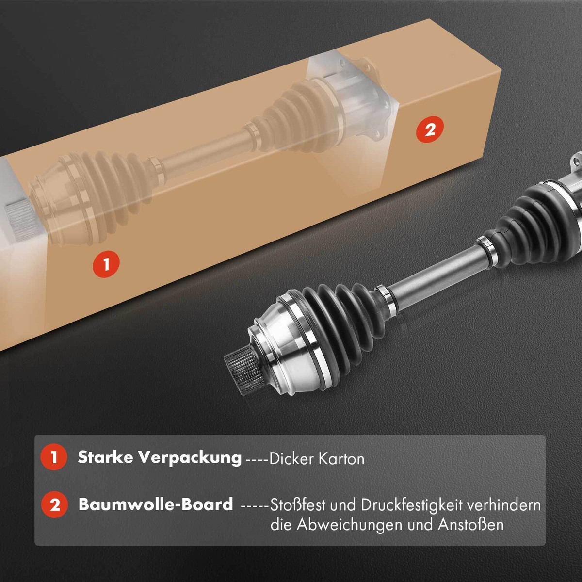 Antriebswelle Vorne Links Ohne ABS Ring Automatikge Produktbild-Vorschau 3