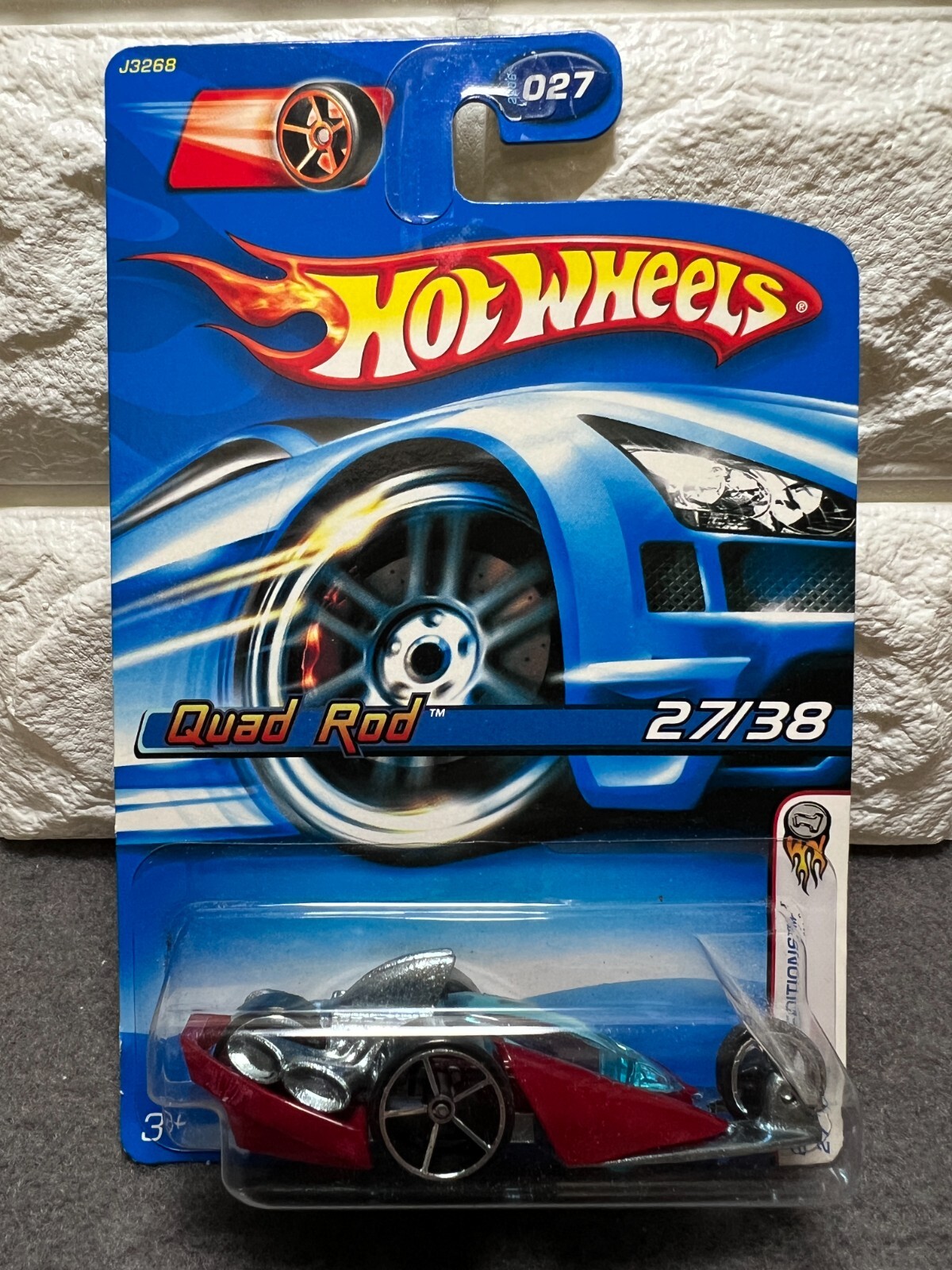 Hot Wheels 2006 First Editions 27/38 Quad Rod #027 Red/Blue/Silver