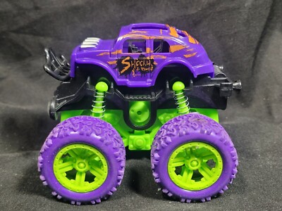 Monster ZAD Shocker Rush Purple Friction Powered Push & Go Toy 1:36 Truck Car