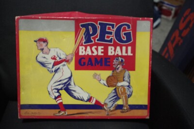 VINTAGE Parker Brothers Peg Baseball Board Game, Complete except dice Nice shape