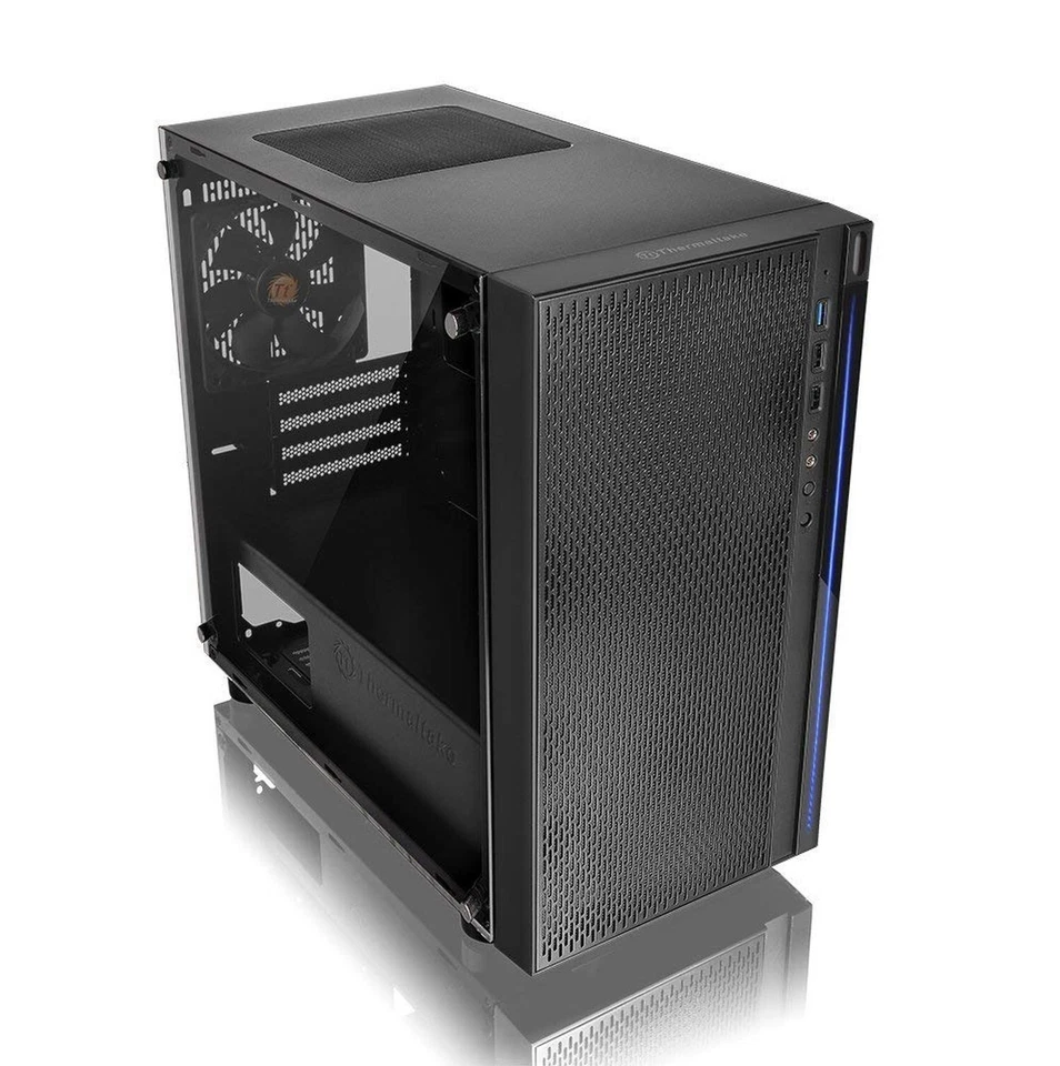 Thermaltake Versa H18 Tempered Glass Black Spcc Micro ATX Gaming Computer Cas... - Image 3 of 4