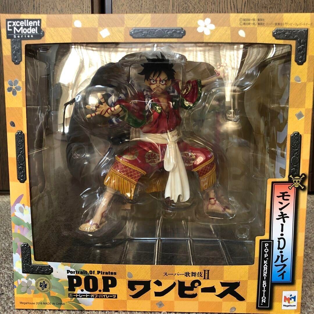 MegaHouse+Portrait.of.pirates+Monkey+D+Luffy+Kabuki+Edition+PVC+