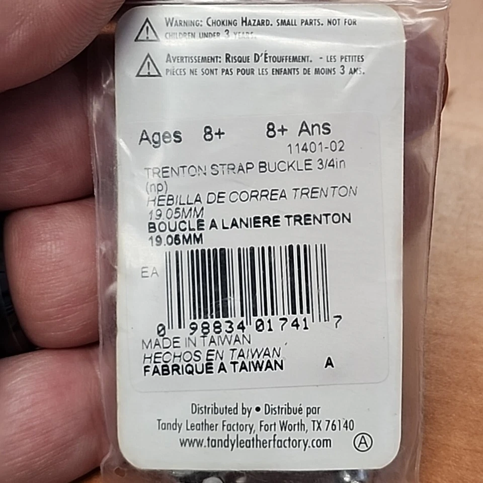 Barra de talón Trenton hebilla de metal placa de níquel 3/4" 11401-02 de Tandy Leather Foto 3 de 3