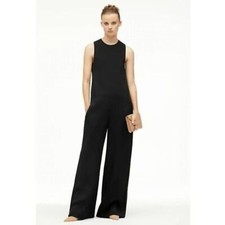 Zara x Narcisco Rodriguez black mixed media jumpsuit