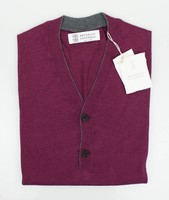 Brunello Cucinelli Purple Cotton Knit Henley Sweater Size 46/36/xs $795 on sale Brunello Cucinelli Purple Cotton Knit Henley Sweater Size 46/36/xs $795 on sale