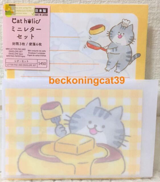 LAST DAISO Animal Cat Mini Letter 6 & Envelope 3 SET Kitty Pancake MADE IN JAPAN LAST DAISO Animal Cat Mini Letter 6 & Envelope 3 SET Kitty Pancake MADE IN JAPAN