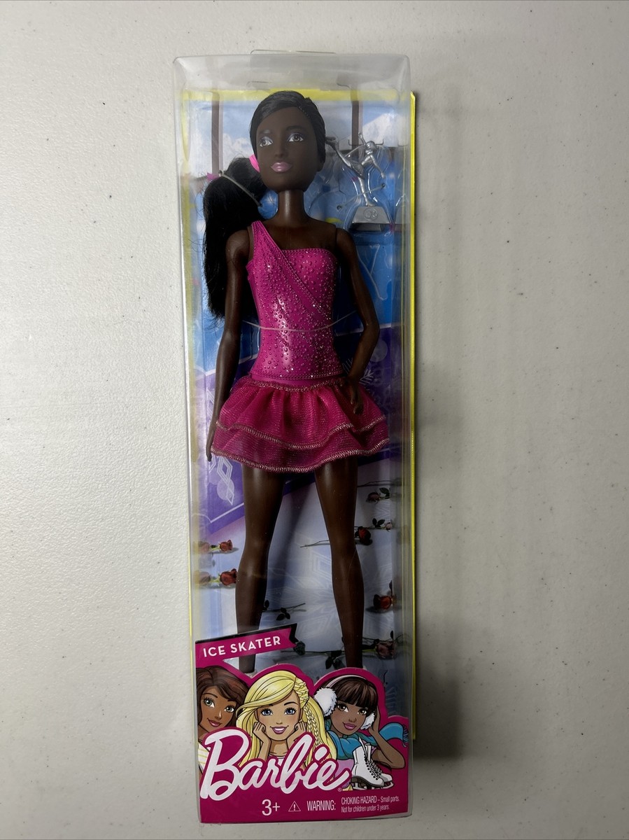 Year 2016 Barbie Career 12 Inch Doll - African American ICE SKATER