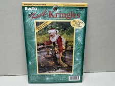 Bucilla 84093 Kwik Kringles Catch Of The Day Cross Stitch Kit 5x7 Vintage 1999