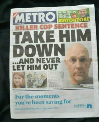 The UK Metro Newspaper 01/10/21 October 1st 2021 Sarah Everard Sentencing
