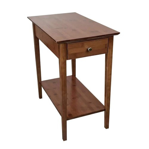 Unbranded End N' Side Tables 23"Hx13"Wx22"D Solid Wood Shelves 1-Piece Mahogany