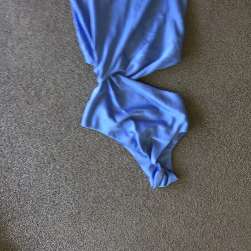 Misha Collection Mujer Corte Formal Maxi 8 Kristin Satinado Vestido Azul 099991 Foto 3 de 4