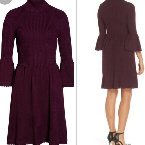 Eliza J small dark purple ribbed 