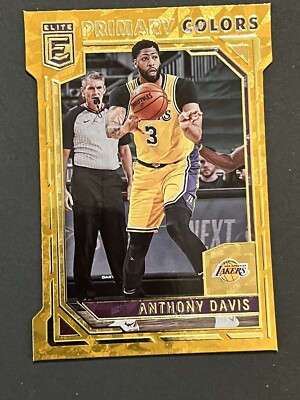 2021-22 Donruss Elite Lakers Anthony Davis #3 - SP Orange Primary Colors Insert 