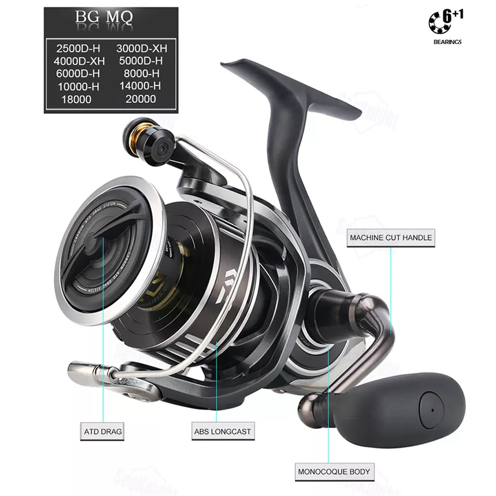 DAIWA BG MQ 4000DXH Spinning Fishing Reel 5.7:1 12kg Max Drag Saltwater  Reel