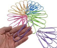 Hahiyo Paperclips 4" 100Mm Extra Large Paper Clips Sturdy Bright Assorted Colo