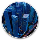2 x Vinyl Stickers 20cm - City Skyscraper Cityscape Architecture Cool Gift #1693