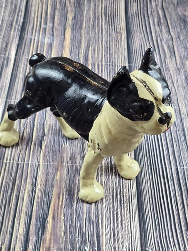 Vintage Gusseisen Antik Bulldog Terrier Türstopper Figur