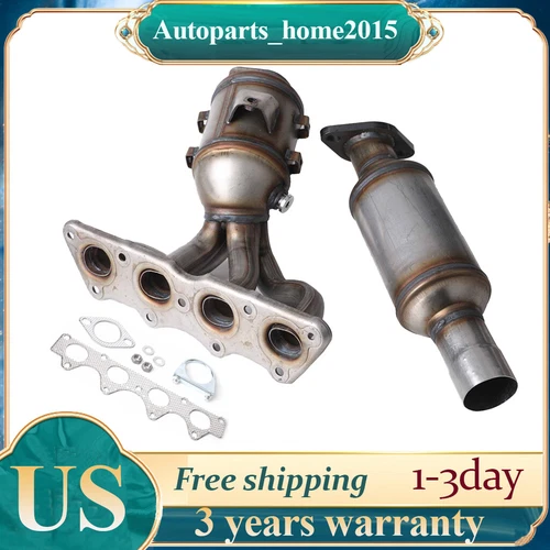 Both Manifold and Rear Catalytic Converter For 2012-2019 Kia Soul 1.6L EPA OBDII