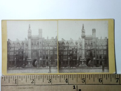 Palace of Westminster London England Stereoview Antique c1860s Y18977