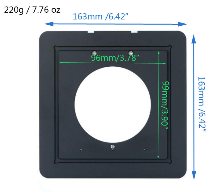 Scheda Lenti In Metallo Per Sinar To Linhof Technika Grande Formato 140x140 Mm A 96x99 Mm 47412993