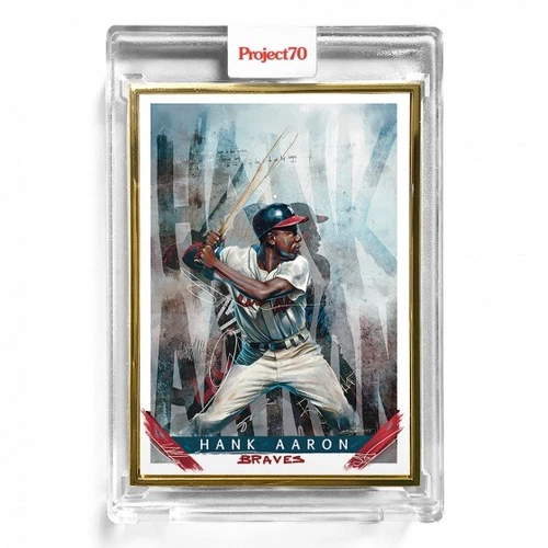1/1 Topps PROJECT 70 - #23 Hank Aaron - GOLD FRAME ULTRA RARE -Chuck Styles 🏅🔥