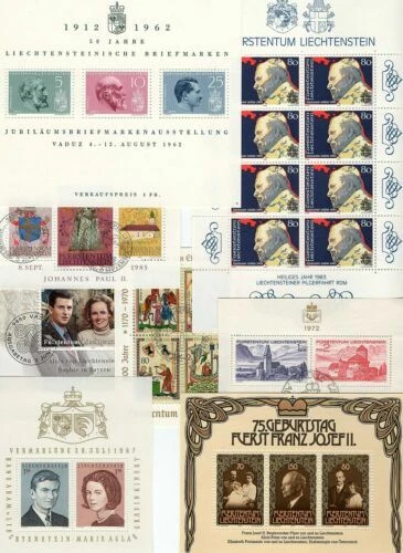 Timbres du Liechtenstein blocs oblitérés