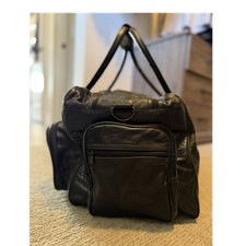 Vintage Micron Technology Leather Duffel Bag Travel Weekender | Genuine Leather