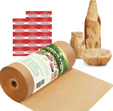 Honeycomb Packing Paper, 12" X 400' Honeycomb Cushioning Wrap Roll for Moving Sh