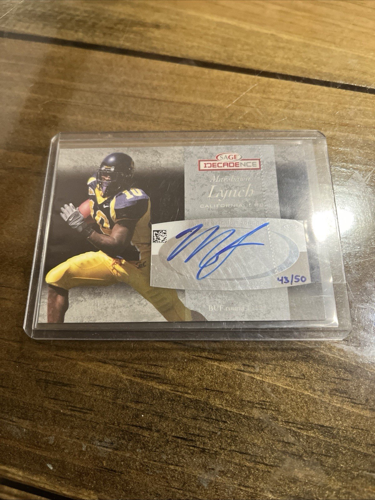 Marshawn Lynch SA-GE Decadence Autographs #A8 Silver