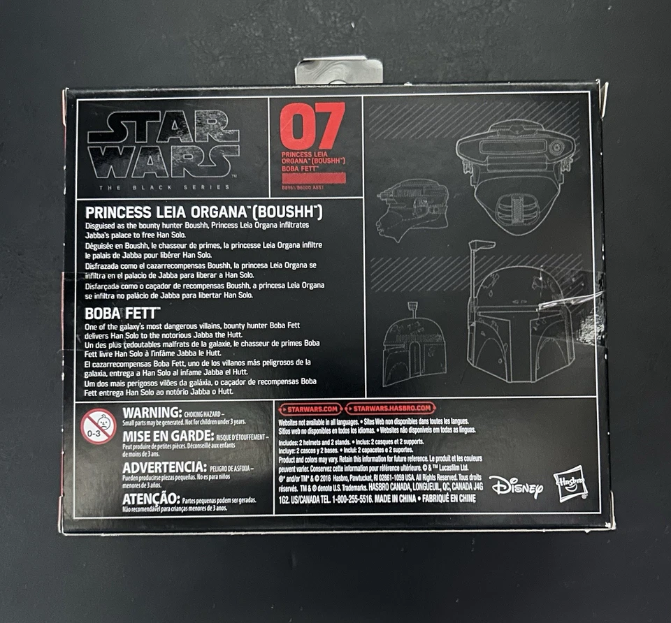 Hasbro Star Wars Titanium Series Helmets 07 PRINCESS LEIA BOUSHH & BOBA FETT NIB - Image 2 of 2