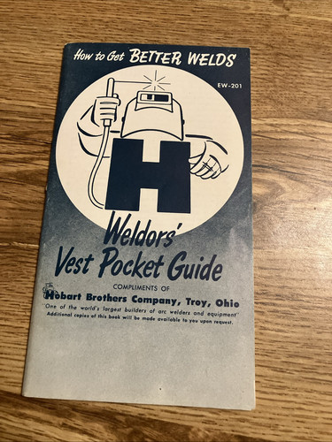 1950s HOBART BROTHERS Vest Pocket Welding Guide Vintage Collectible Useable - Picture 1 of 4