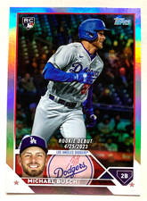 MICHAEL BUSCH RAINBOW FOIL ROOKIE • 2023 Topps #US66 • SHARP CHICAG0 CUBS SP RC!
