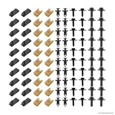 100 Piece Car Screws Bolts Kit Plastic Push Rivet U Nuts Clips for Splash