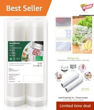 2 Pack Vacuum Sealer Bags - 8x20 Ft Heavy Duty & Reusable for Optimal Freshness