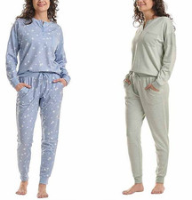 Splendid Women's 2 Piece Lounge Set Jogger Long Sleeve Henley Neck