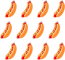 12 Pieces Hot Dog Cartoon Enamel Pins Brooch Creative Lapel Pin Badge Cute Metal
