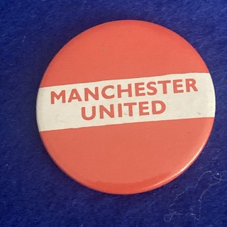 C1970s Manchester United Supporters Club 38mm button Badge MUFC Man U Red Devils