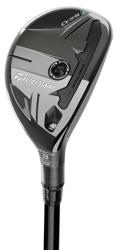 Left Hand TaylorMade Qi35 Rescue 22* 4H Hybrid Stf Kai'li Blue DarkWave 85 Excnt