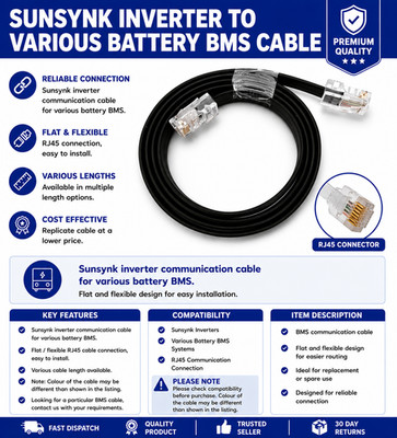 SUNSYNK INVERTER TO PYLONTECH OLD US3000 BATTERY - BMS CABLE